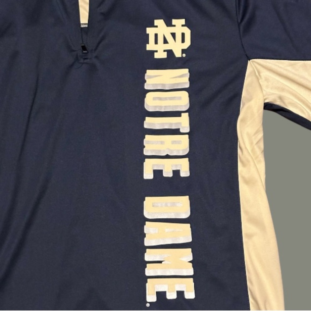 Notre Dame Fighting Irish Colosseum 1/4 Zip Pullover Wind Shirt Size Lar… - Picture 3 of 8